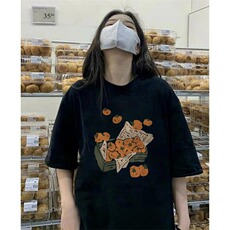 Футболка 美式覆古正肩短袖t恤女夏季设计感小众港味chic宽松半袖上衣