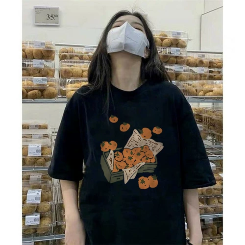 Летняя футболка с коротким рукавом, в американском стиле, свободный крой