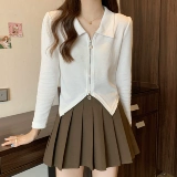 Приятная телу весенняя короткая футболка, 2024 года, в западном стиле