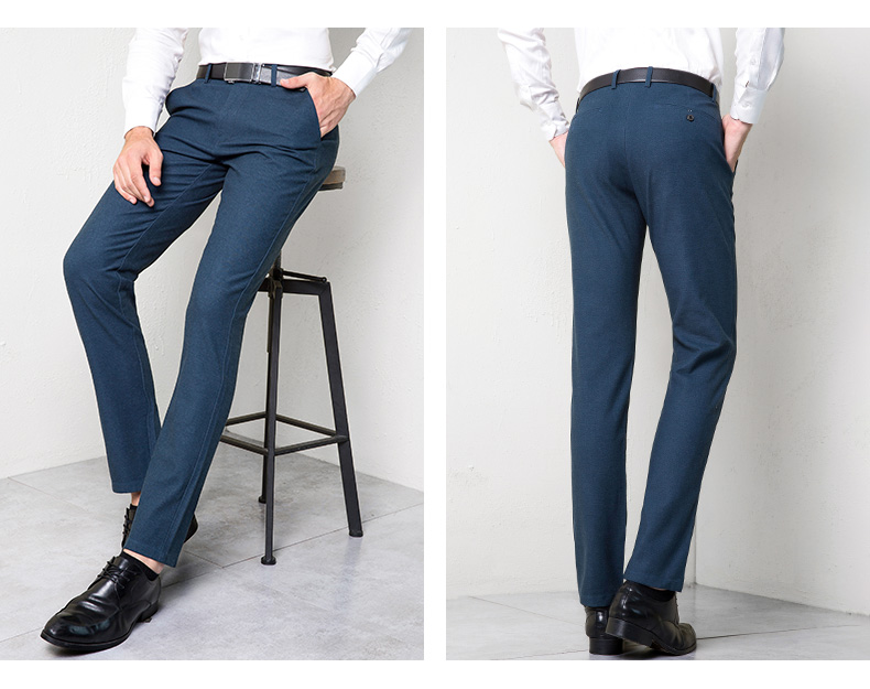 Romon / Ruomen Quần âu cho nam Thanh niên Slim Straight Quần yếm cỡ lớn Quần công sở Quần dài nam quần bò nam đẹp