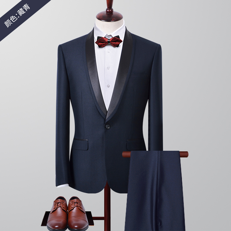 Romon Lomond nam phù hợp với Trim Dress Suit Wedding Groom Bridesmaids ăn mặc kinh doanh mới