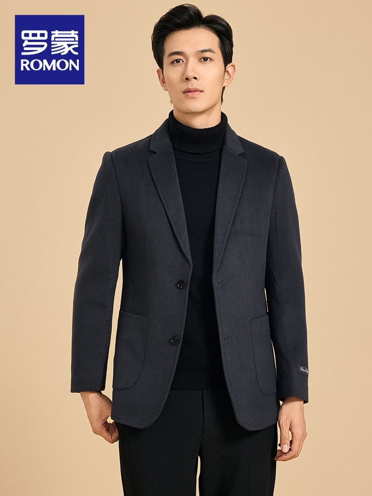 [Removable down Liner] Romon Men's Wool Double-Sided Woolen Coat 2025 Winter New Thick Coat