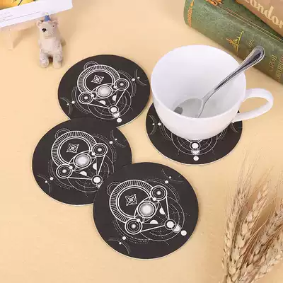 Coasters custom bar mat Tea Cup heat insulation mat beer disposable absorbent paper coasters Custom Coasters round coasters