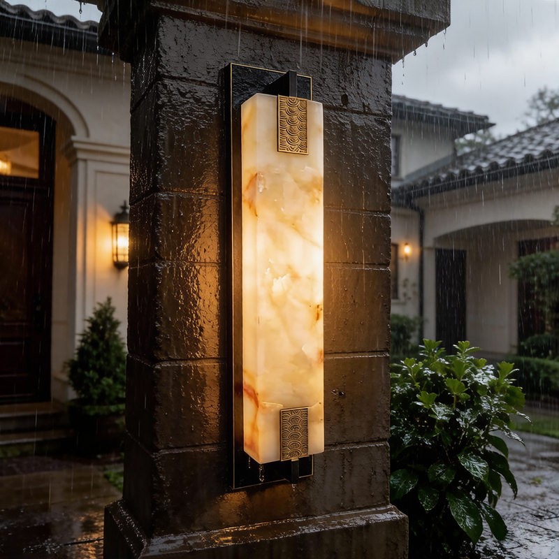 New Chinese-Style Outdoor Wall Lamp with Jade for Hotel Villa Main Gate, Outdoor Waterproof Wall-Mounted Courtyard Exterior Wall New Chinese-Style Outdoor Wall Lamp with Jade for Hotel Villa Main Gate, Outdoor Waterproof Wall-Mounted Courtyard Exterior Wall