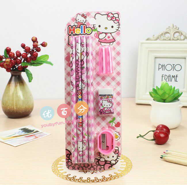 Kindergarten stationery set eight pencil creative cartoon stationery set children cute learning birthday gift prize