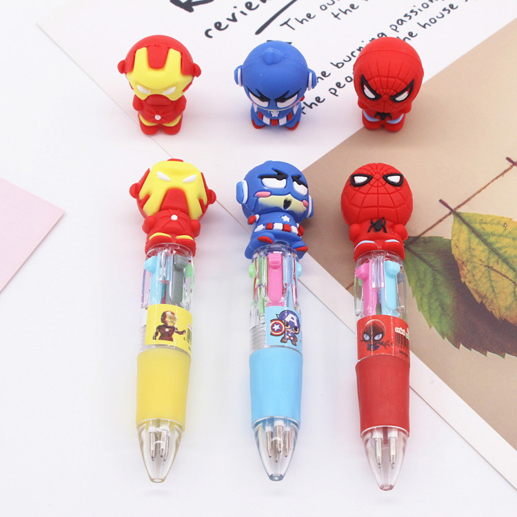 Multi-color ballpoint pen color press ball pen four-color pen student multi-function oil pen writing tool hand account 4 colors