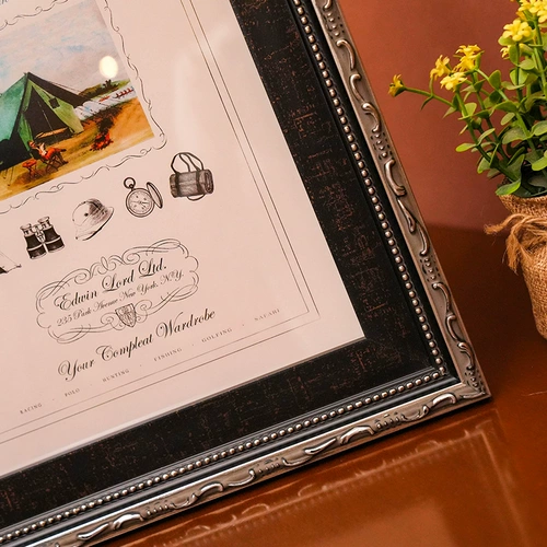 Фотография из натурального дерева, ретро настенная фоторамка, настенное крепление, в американском стиле