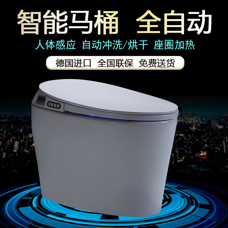Printed porcelain fully automatic integrated intelligent toilet multifunction home flush toilet instant-heated toilet