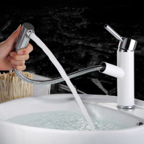 Printed porcelain full Copper Basin hot and cold faucet washbasin wash basin raised single hole upper basin basin lower basin faucet