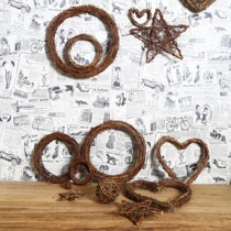 Kindergarten new ring rattan ring rattan ring Christmas car hanging Eternal wreath iy handmade material pastoral decoration