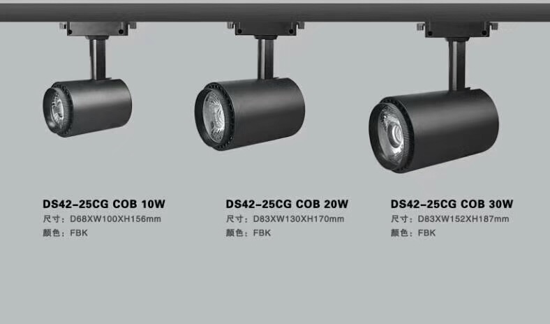 Dime new rail spotlight black and white 10W 20W 30W 24 degrees