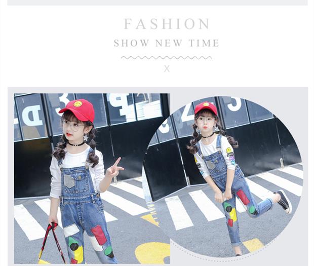 13 cô gái 5 quần yếm denim 6 quần 7 mùa xuân và mùa thu 8 trẻ em 9 trẻ em 10 tuổi cô gái 11 phiên bản Hàn Quốc của nghi phạm 12 quần jean rách trẻ em