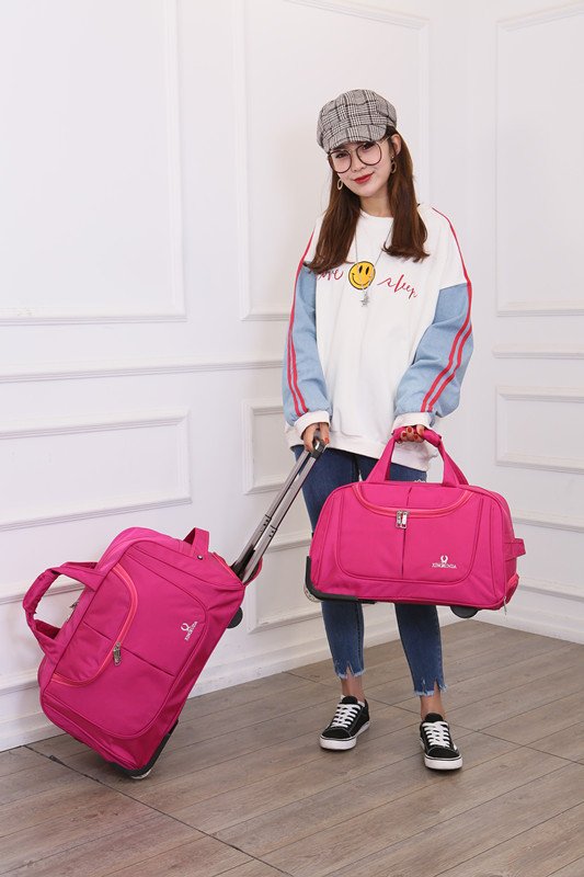 Xe đẩy túi du lịch nam giới và phụ nữ túi du lịch xách tay công suất lớn túi hành lý chassis bag folding du lịch ngắn túi túi du lịch loại lớn