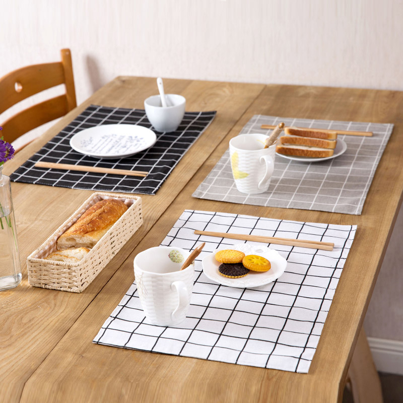 Vải bát mat phong cách Châu Âu bảng mat cách nhiệt pad dày bông vải lanh chống bỏng khăn trải bàn placemat phía tây mat coaster