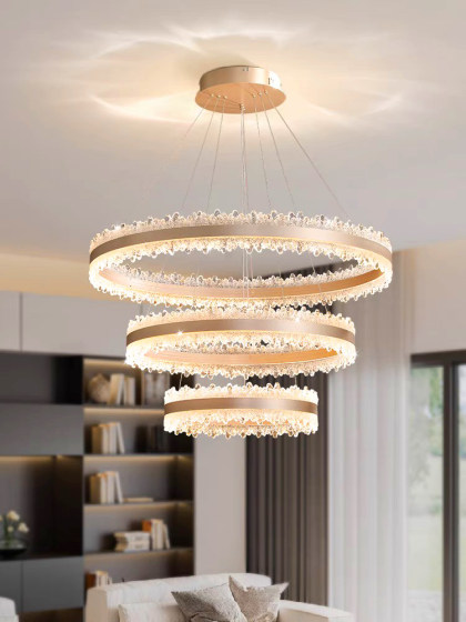 Glacier Chandelier, Light Luxury Italian Minimalist Living Room Chandelier, Modern Simple and Elegant Dining Room Main Light, High-End New Style Lamp