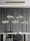 Light Luxury Modern Minimalist Bar Restaurant Chandelier Creative Butterfly Home Dining Table Lamp Front Desk Long Lotus Leaf Chandelier