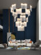 Villa Duplex Building Large Chandelier Living Room Chandelier Loft Apartment High Ceiling Designer Building Interior Staircase Light Chandelier