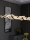 Sales Department Hotel Lobby Front Desk Bar Counter Lamp Long Strip Art Decoration Restaurant Galaxy Starry Sky Simple Streamer Chandelier