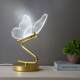 Butterfly Table Lamp, Post-Modern Light Luxury Art, Master Bedroom Room Bedside Lamp, Creative and Warm Living Room Study Table Lamp