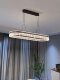 Italian-Style Light Luxury Long Dining Room Chandelier, Oval High-End Designer Art Island Lamp, Minimalist Dining Table Lighting