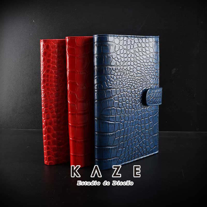 KAZE Crocodile Embossing Loose-leaf A6 Themed Hand Ledger Megacities and Living Dual-use Youth Business Handbooks