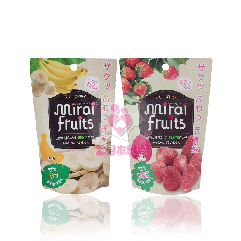 (Snacks) Japan direct mail mirai fruits apple strawberry banana whole baby dried fruit