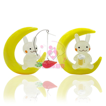 (Hokkaido Otaru Crafts) C Japanese glass ornaments cute little rabbit series