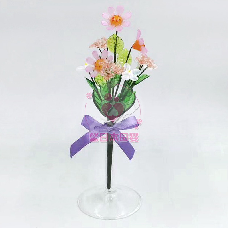 (Hokkaido Otaru craft gift decoration) C Japanese glass decoration glass bouquet bouquet combination (1)