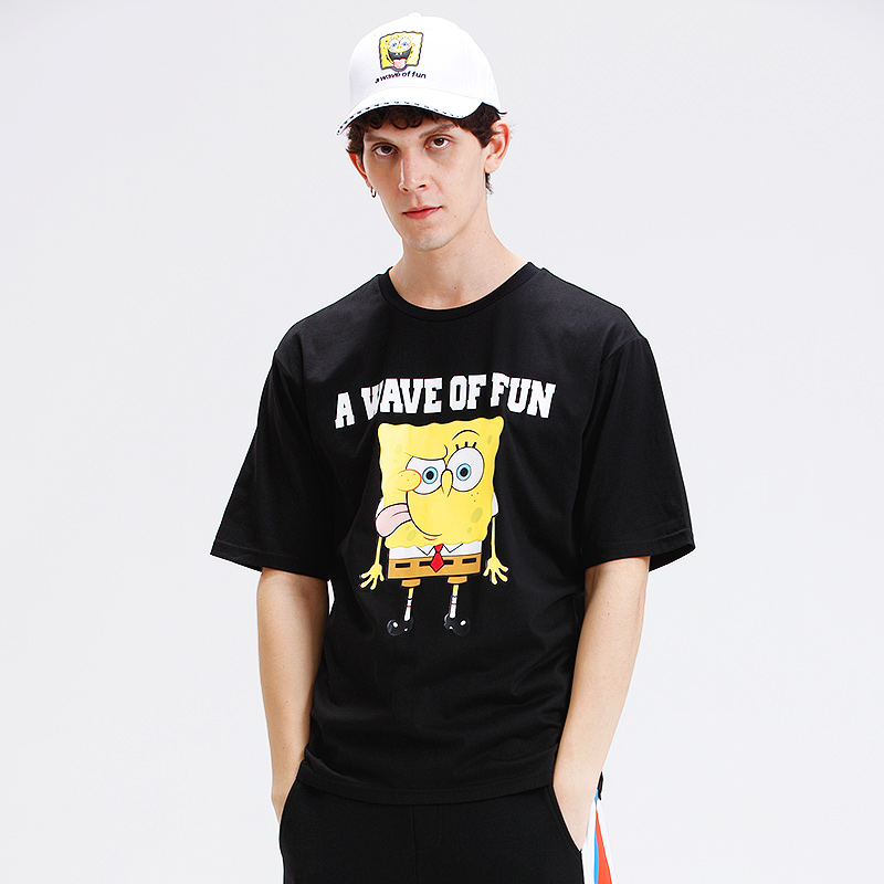 Fun spongbob系列 纯棉 海绵宝宝 短袖T恤 天猫优惠券折后¥89包邮(¥129-40)男女可选 京东凑单后¥128