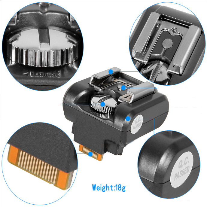 NEX-3/C3/F3 NEX-5/5N/5R/5Cフラッシュ用NEXホットシューアダプター