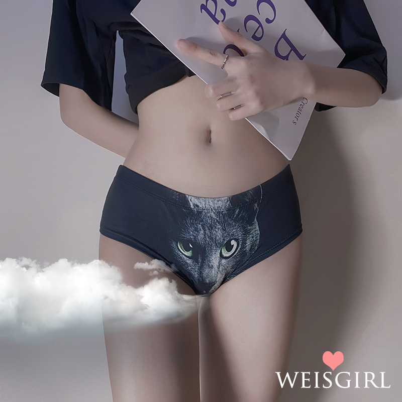 Weisgril My Mysterious Girl's Cat Underwear Europe-American Sexy Sexy Temps Triangles