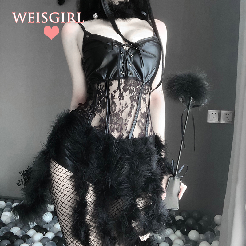 WEISGRIL Emotional Uniforms Inducement Stage Costume Cos Nine-Tailed Foxcat Girl Nightclub Bar Sexy Suits