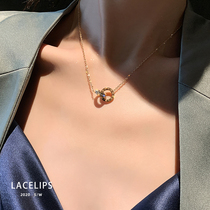 Necklace light luxury niche 2021 new female design sense Summer 2020 titanium steel does not fade temperament choker accessories