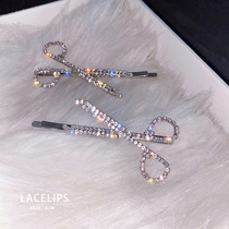 LACELIPS Wang fried hair hairclip creative design sense Diamond scissors Net red ins clip headdress