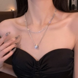 Двойное металлическое ожерелье 2025 Новое нишевое легкое роскошное роскошное высококачественные ключицы и реформирование шеи темперамента 𫔀 𫔀