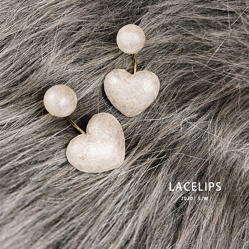 LACELIPS Name Yuan Temperament Sponge Pearl Loving Earrings 2022 New Tide Korea Temperament Exaggerated Earrings