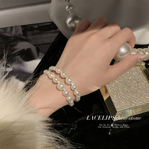 LACELIPS socialite Pearl bracelet female ins niche design bracelet Super fairy temperament female