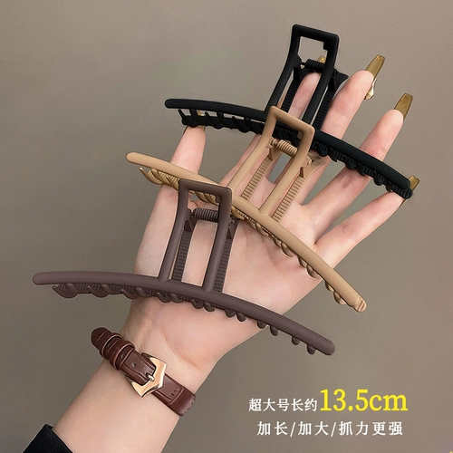 Матовая большая заколка-крабик, брендовая заколка для волос, акула, аксессуар для волос, изысканный стиль