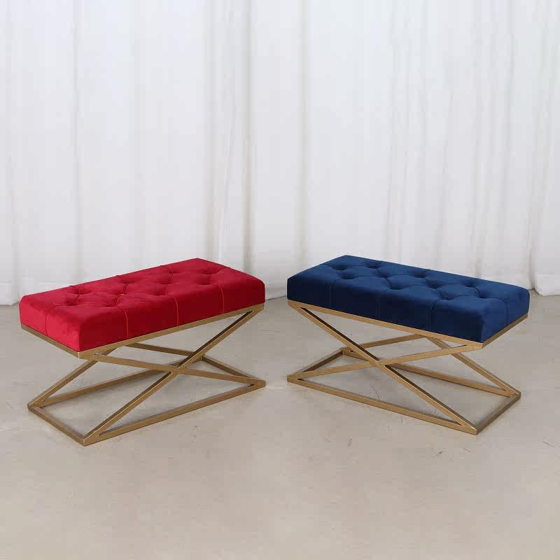 Bed end stool light luxury home door changing shoe stool simple modern living room sofa chair cloakroom wearing shoe stool clothing store