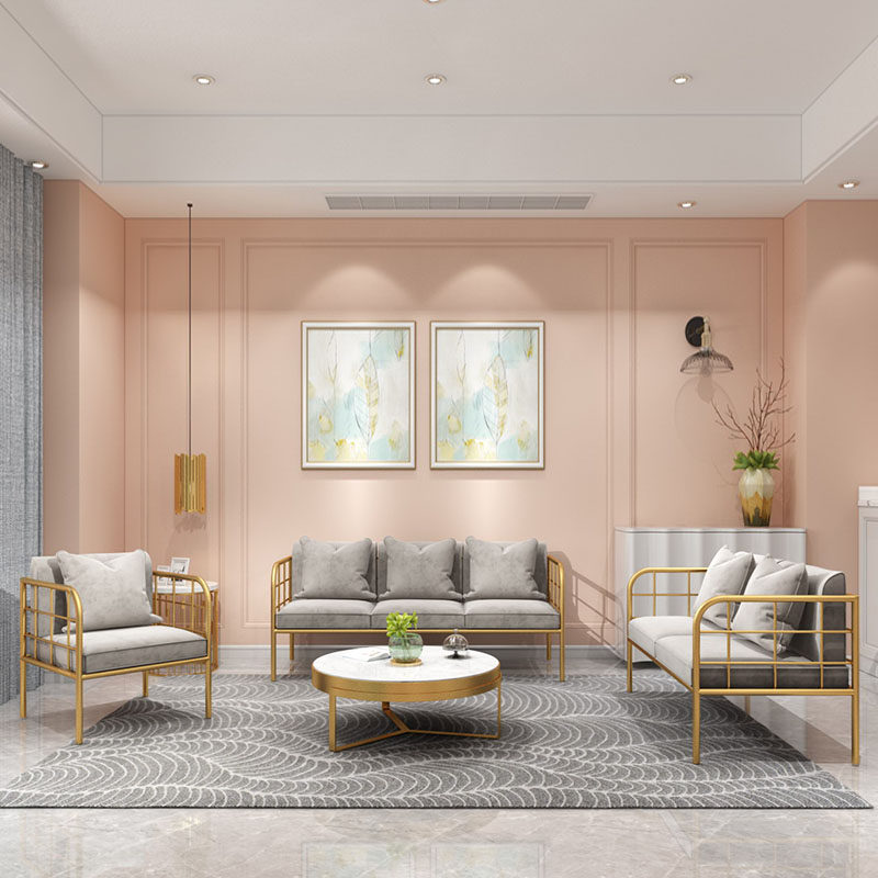 Nordic iron sofa living room ins net red clothing milk tea shop studio small apartment simple modern sofa chair