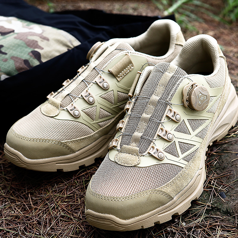 Tactical Boots Man Outdoor Low Help Shoes Army Meme Special Soldiers Waterproof Non-slip Abrasion Resistant Hiking Desert Jungle Mountaineering Shoes