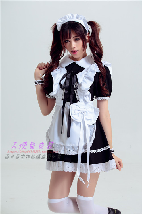 Trang phục hầu gái đen Akihabara phục vụ đêm bia chị em COSPLAY trò chơi anime show trang phục - Cosplay cosplay tsunade