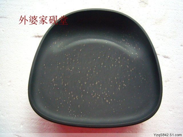 Grandma's home Yan Tang handmade stone carving craft gift decoration 8 inch Venus texture stone three-legged Shexian inkstone Hui ink brush special price