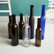 Glass wine bottle transparent 375ml ice wine bottle High-end mulberry wine bottle Fruit wine bottle free cork cap label