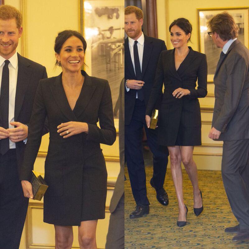 Princess Meghan's Same Style Blazer Jacket, Summer Mid-Length Blazer Dress, Fashionable Commuter Ol White-Collar Professional Dress