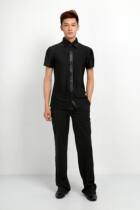 Male Latin dance modern dance national standard dance ballroom dance square dance uniform competition performance clothing dance uniform short sleeve