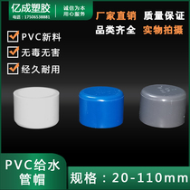 PVC water supply pipe cap 20 plug 25 square pipe plug 32 bulkhead blue gray white 40 50 63 75 90 110
