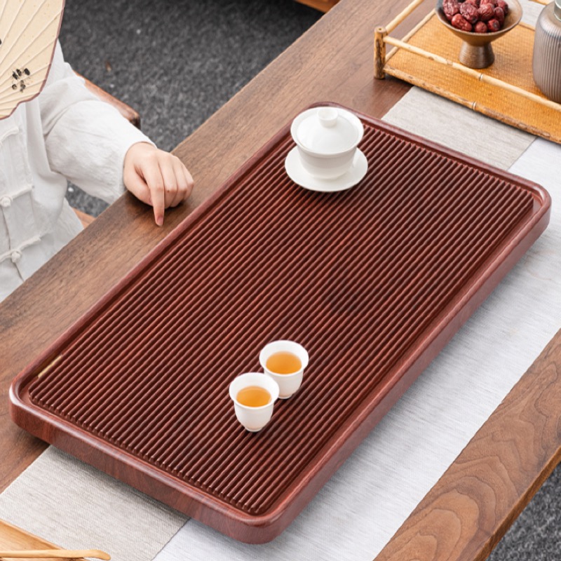 Electric wood tea tray solid wood tea sea office Tea table Gongfu tea furniture 2023 new separate small household drain pan-Taobao