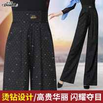 Dambao Roo Hot drill Morden danse culotte de danse adhésive femme danse adhésive spéciale Dancing hall Shine Ballroom Shine and Dance Dancing Skills Long Pants