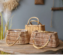 Willow Hand bag bag flower arrangement flower flower basket gift basket storage basket home decoration
